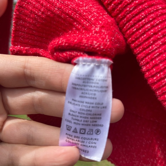 Loft Outlet Red Sz Med with Rhinestones on shoulder - Picture 8 of 14